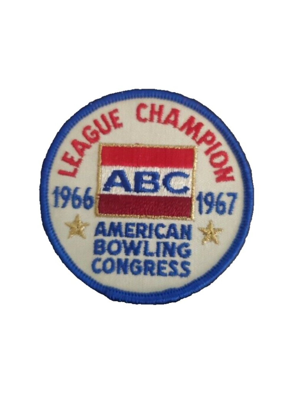 Vintage 1966 1967 ABC American Bowling Congress League Champion 3" Patch Sew On